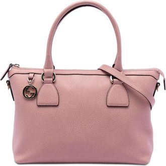 Gucci Pre-owned Gucci Dollar Calfskin GG Charm Satchel Ladies 449659 493075