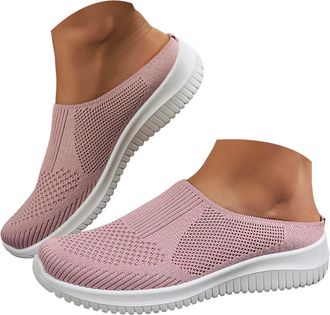 Generic Orthopedic Shoes for Women,Womens Mules,Backless Trainers,Womens Slippers Breathable Mesh Walking Fashionable Mesh Breathable Soft Soled Open Heeled S