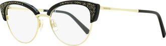 Swarovski Womens Brow Line Eyeglasses SK5363 032 Gold/Black 53mm
