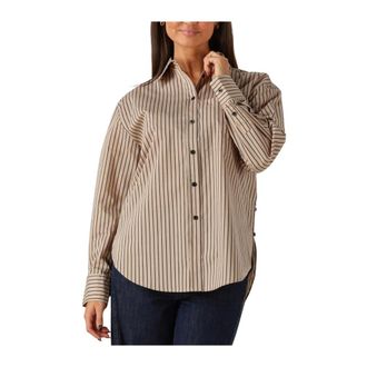 Second Female Dames, Blouses & Shirts, Beige, Maat: L Katoen