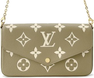 Louis Vuitton Monogram Empreinte Khaki Monogram Empreinte Chain/Shoulder Wallet (Pre-Owned)