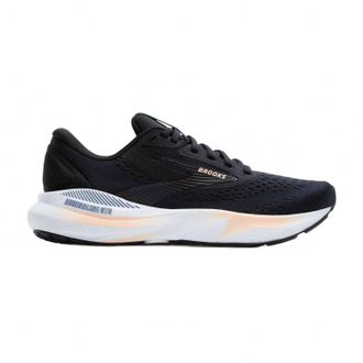 Brooks Womens Adrenaline Gts 24 Running Shoes In Black/peacoat/peach