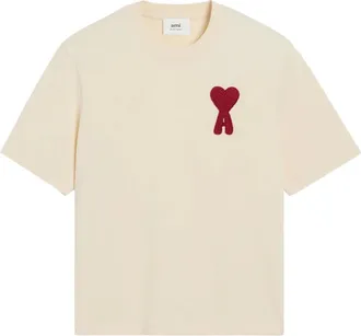 Ami T-shirt con applicazione Ami de Coeur - Bianco