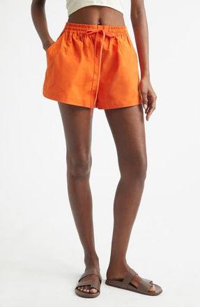 A.L.C. Camden Tie Waist Shorts in Persimmon at Nordstrom, Size X-Large