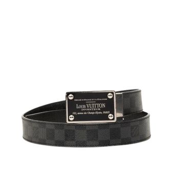 Louis Vuitton Pre-owned Belts, female, Black, Size: ONE SIZE Pre-owned Damier Graphite Canvas Belt
