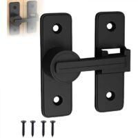 OEM Cerradura Para Puerta Corredera, Pestillo De Gancho De 180&deg;, Apta Para Puertas Elevadizas, Cerradura Para Puerta Interior, Color Negro. - Crezuo
