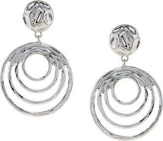 Olivia Welles Hammered Circle Drop Earrings in Silver at Nordstrom Rack
