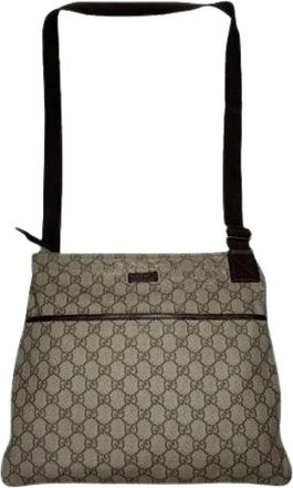 Gucci Pre-owned Cross Body Bags, female, Beige, Size: ONE SIZE Pre-owned Leather Cross Body Bag