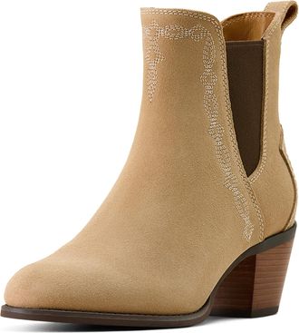 Ariat Womens Demi Boots in Camel Suede, B Medium Width, Size 7.5, by Ariat