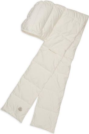 Moncler Quilted Down Hooded Scarf in Silk White at Nordstrom
