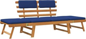 vidaXL Vidaxl - Banco De Jard&iacute;n Con Cojines 2 En 1 190 Cm Madera Maciza Acacia