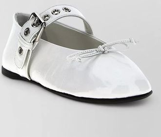 Miu Miu ballet flats buckle detail and bow