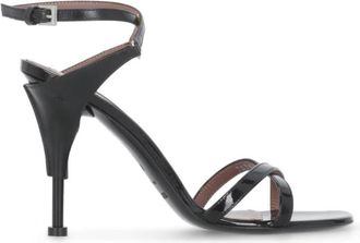 Premiata Zwarte Stiletto Hak Leren Sandalen - Dames - Sandalen met hakken - Zwart - 38 EU - Schoenen