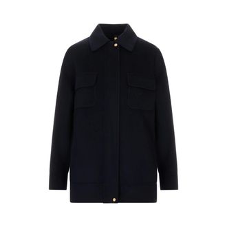 Max Mara Dames, Jassen, Blauw, Maat: XS Zijde