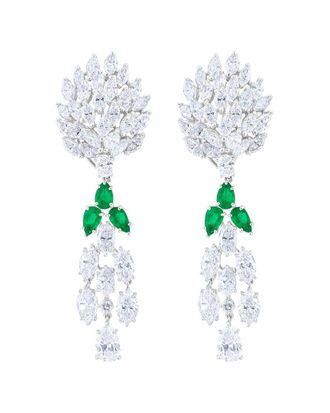Diana M. Jewels 18K 17.50 Ct. Tw. Diamond Art Deco Earrings