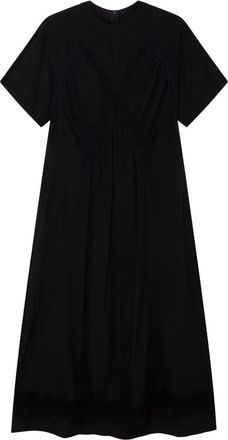 Stella McCartney lace-detail silk maxi dress - women - Silk - 42 - Black