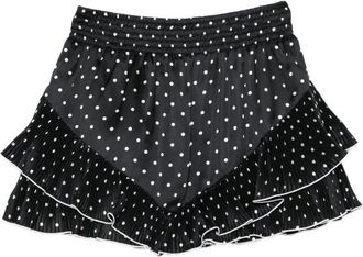 Self Portrait Polka Dot Frill Mini Skirt