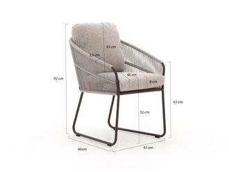 Suns Noli/Nova &oslash;150cm dining tuinset 7-delig
