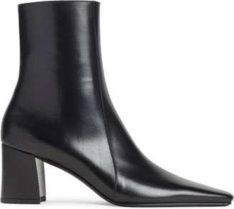 Saint Laurent Black Rainer Calf Leather Boots-Donna