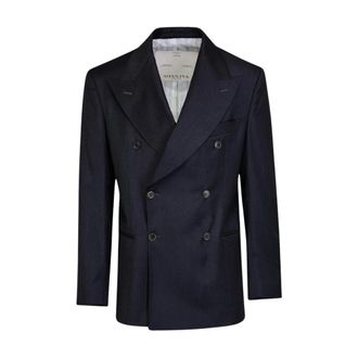 Giuliva Heritage Collection Dubbelrijige Blazer met 6 Knopen - Heren - Pakken - Grijs - Maat: L