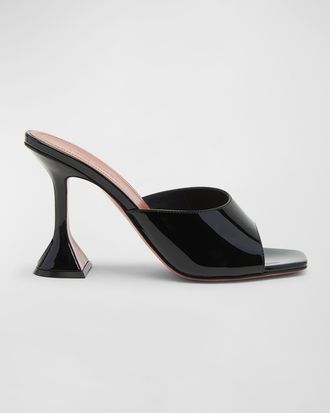 Amina Muaddi Lupita Patent Mule Sandals
