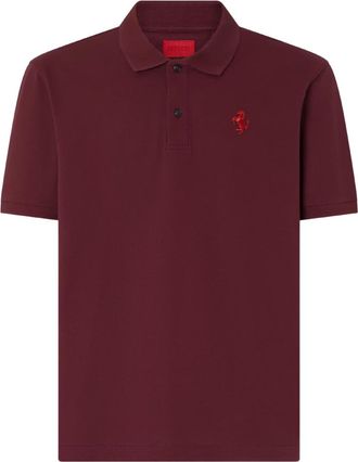 Ferrari Red Shirt Collar Polo