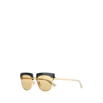 Gucci Sunglasses, unisex, Yellow, Size: ONE SIZE Interchangeable-rim Round Sunglasses