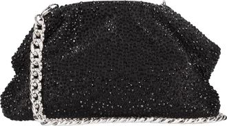 La Carrie Night Ed. Strass Clutch - Dames - Schoudertassen - Zwart - ONE Size - Satijn - Tassen