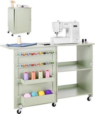 OEM Mesa De Costura Plegable, Con Dise&ntilde;o Compacto, Compartimentos De Almacenamiento, Abrazaderas De Madera Y Cierre Magn&eacute;tico, Para Estudio De Moda, Estud