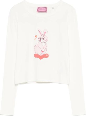Carne Bollente Love Bunny T-shirt met lange mouwen - Wit