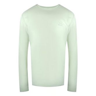 Diesel Unisex T-shirt met lange mouwen en logo voor volwassenen (Wit)