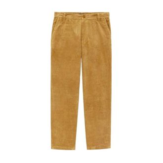 A.P.C. A.p.c., Broeken, Heren, Bruin, M, Katoen, Ribfluwelen Rechte Broek Bruin Details