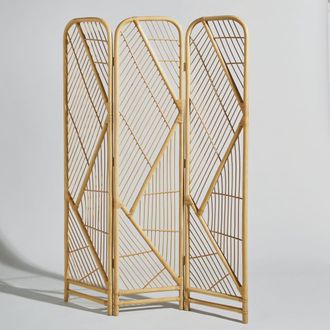 Maisons du monde Biombo de rat&aacute;n y bamb&uacute;