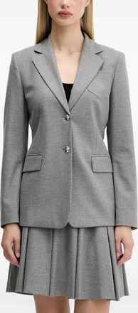 HUGO BOSS Blazer met enkele rij knopen - Grijs