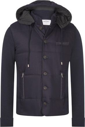 Gran Sasso Quilted Flannel Jacket with Eco-Friendly Padding and Removable Hood