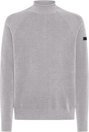 Roberto Ricci Design Zachte coltrui van chenille - Heren - Coltruien - Grijs - XL - Truien & Vesten