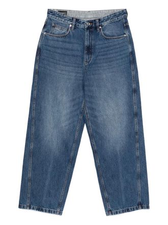 Emporio Armani logo-plaque jeans - Blue