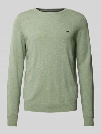 Fynch-Hatton Fynch-Hatton Regular Fit Strickpullover aus Woll-Kaschmir-Mix in Khaki, Größe XXXL