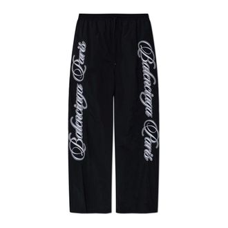 Balenciaga Reversible Joggers With Logo - male - Balenciaga - Sweatpants - Black - M - Trousers