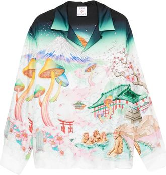 Casablanca Camicia con stampa - Verde