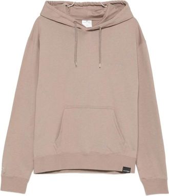 Courr&egrave;ges Geborduurde oversized hoodie - Heren - Hoodies - Beige - M - Katoen - Hoodies & sweatvesten