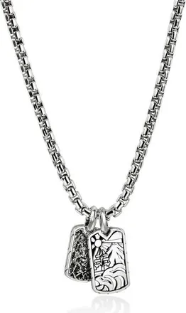 John Hardy Mens Legends Pendant Necklace, 3.7mm in Silver at Nordstrom, Size 22