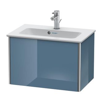 Duravit Duravit Xsquare Mueble De Pared Compacto 61,0x38,8 Cm, 1 Caj&oacute;n, Para Lavabo Me De Starck 234263, Color (frente/cuerpo): Laca De Alto Brillo Stone Blue