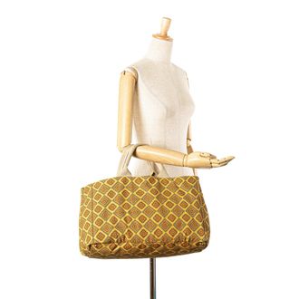 Prada Gepatterned Canvas Schoudertas