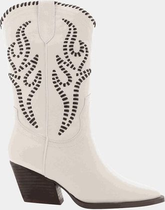 Billini Womens Avalee Western Ankle Boots In Ivory