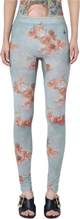 Vivienne Westwood Printed Leggings - Dames - Leggings - Blauw - L - Tweed - Broeken