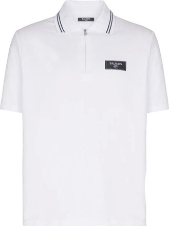 Balmain Polo con monogramma - Bianco