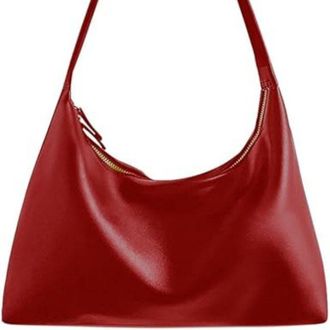 Seward Leather Hobo Bags for Women Small Soft Shoulder Purse Slouchy Tote Handbags with Double Zipper Design