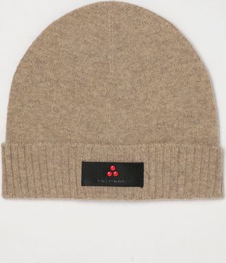 Peuterey Ribbed Wool-Blend Beanie with Cuff and Applied Logo