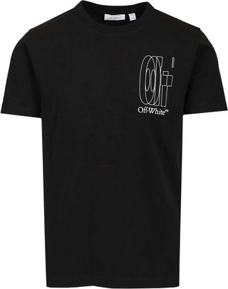 Off-white Big Double Arrow Print T-shirt - male - Off White - T-Shirts - Black - XL - Tops